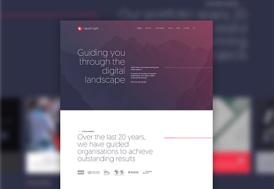 Liquid Light — Homepage design branding ui design visual design web design