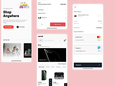 Mobile E-Commerce app design ecommerce ecommerce app illustration mobile mobile app typography ui ux