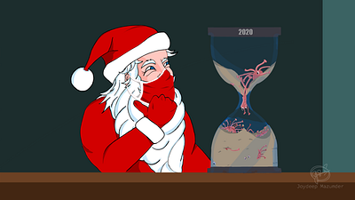 Santa on 2020 2d art cartoon comic art design digital art fan art illustration art potrait