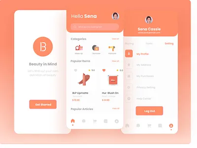 Beauty App debutshot ui
