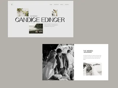 Portfolio website for event producer branding design design art designer designs freelancer graphic designer minimal social media typography web webdesign website website design