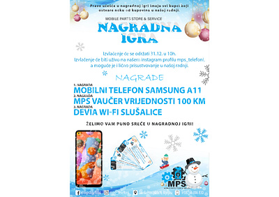 MPS flayer prize game adds banner banners flayer game illustration mobile prize snowflake snowman winter