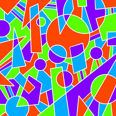 Overlapping shapes - pattern exploration pattern pattern design procreate retro