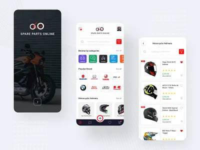 Motorcycle Parts & Spares Marketplace App app app design bike creative design design figma mobile app motorcyle ui uidesign uiux