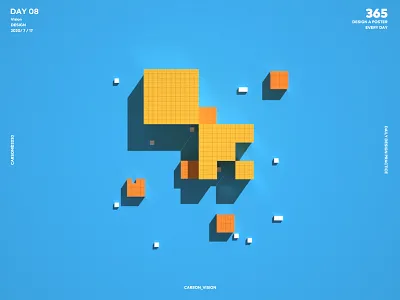 方形概念设计1 36daysoftype c4d 方形 颜色