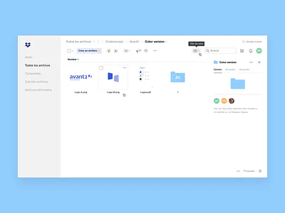 Dropbox concept concept drop dropbox file folder icon interface loader mockup nav notification preview profile select share ui ux version views
