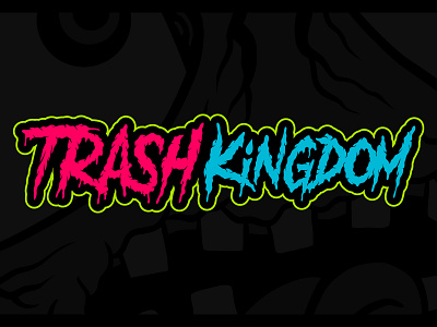 Trash Kingdom - brand identity design 90s adobe illustrator brand identity brand identity design branding branding design colorful design game boy color graphic design illustrator logo logo design vector