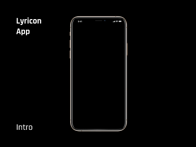 Lyricon Intro app design ui ux ux ux design