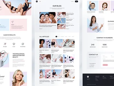 LPG – Beauty Services Booking Website about beauty benefits booking calendar design map pink salon screen search services team typography ui ux