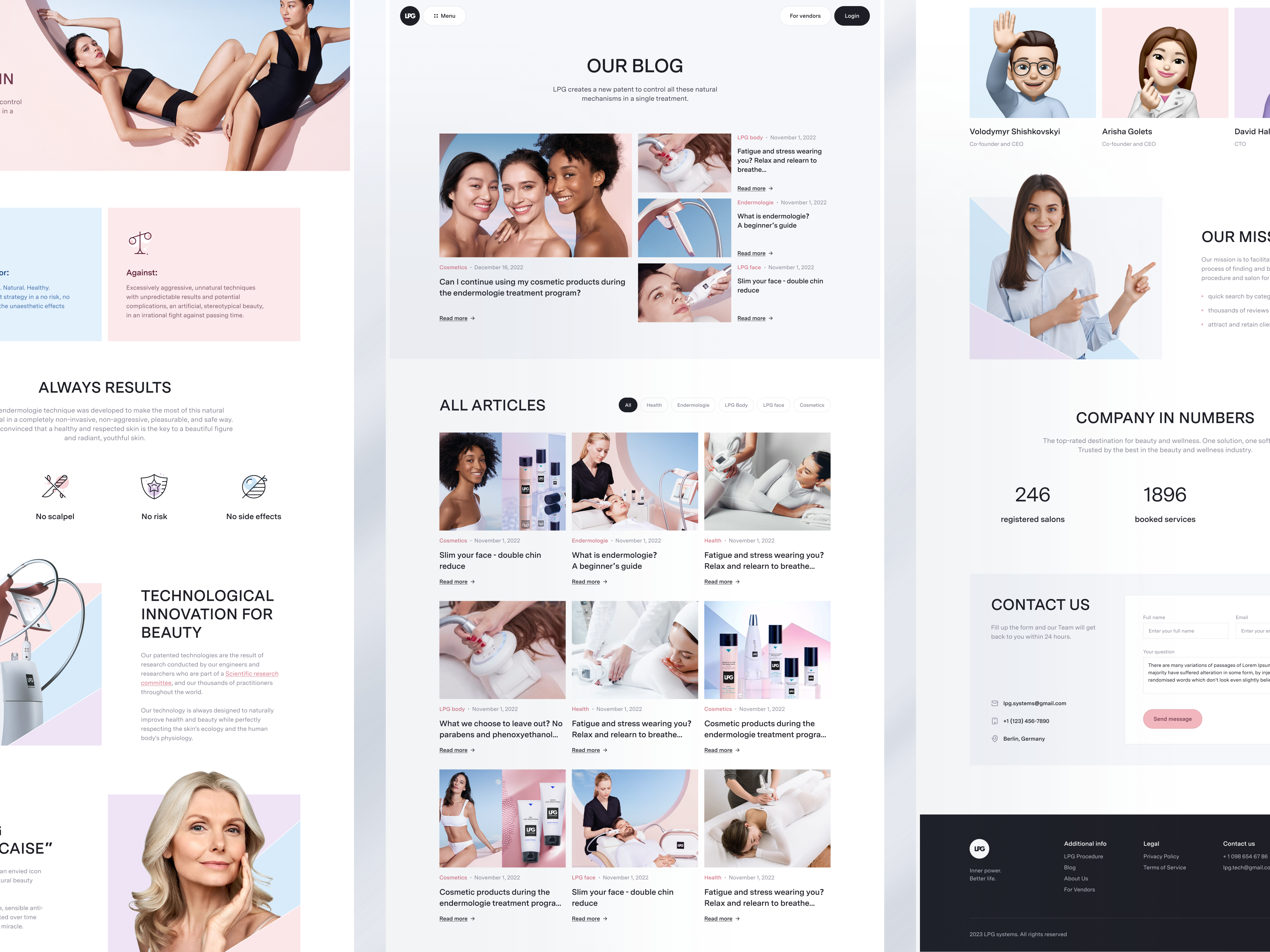Example of LPG – Beauty Services Booking Website