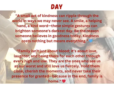Family & Kindness Day design family day graphic design kindness day social media typography