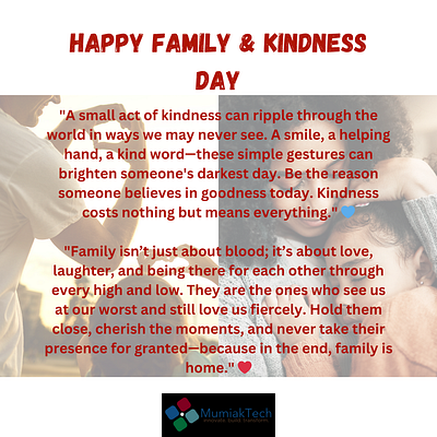 Family & Kindness Day design family day graphic design kindness day social media typography