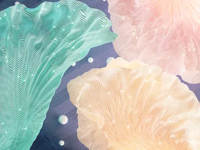 Fabrics 3d 3d art 3d illustration blender cloth fabrics illustration pastel pearls soft