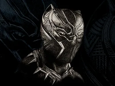 Drawing Black Panther - Pen drawing - How to Draw - Marvel amazing drawings blackpanther drawing illustration marvel pen