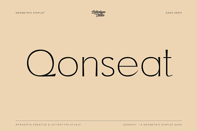 Qonseat is Geometric Display Sans Serif loopfont