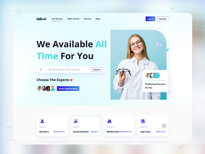 Medical Landing page 🩺 branding digitalhealth healthapp healthcareapp healthcareux healthinnovation healthservices healthtech medicalbranding medicaldesign medicalillustration medicalinterface medicalui medicalwebsite mobileappdesign telemedicine ui uiux ux webdesign