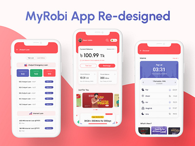 MyRobi App Redesigned mobile mobile app modern myrobi sim operator telecom ui