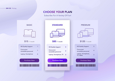 Pricing Page app clean daily ui data design inspiration interface pricing pricing page pricing plans purple receipt simple subscribe subscription ui ux uxui web websites