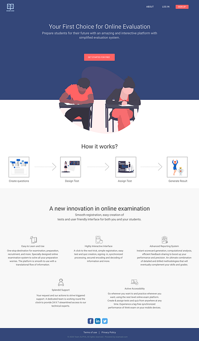 Exam Aid education exam online online education online exam webdesign website