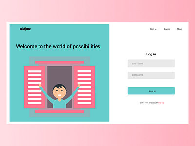 Aid Me | Login login online medicine telemedicine webdesign website