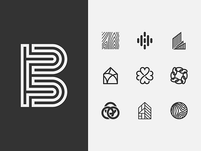 Line Art Logo Design architect branding building chains creative grains home house lettering line art logodesign love minimalist modern paint sound symbol trademarks wave wood