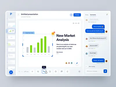 Presentation Slide Exploration chat design message messenger notes play presentation presentation software productivity slides slideshow tool