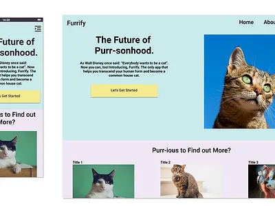 landing page cats copywriter dailyui funny landing page