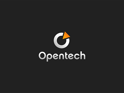 OpenTech Logo branding concept creative design logo minimalist tech technology typography vector