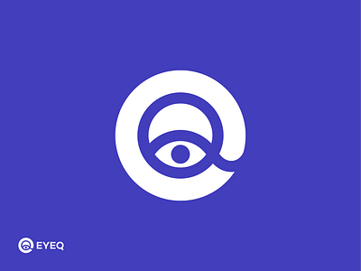 EyeQ symbol app icon branding clean design eye flat iq logo logodesign logodesigner mark minimal modern purple q saas simple startup logo symbol tech
