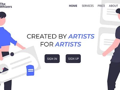 Artist Platform Landing Page UI Design Concept figma landingpage ui uiux ux webdesign website