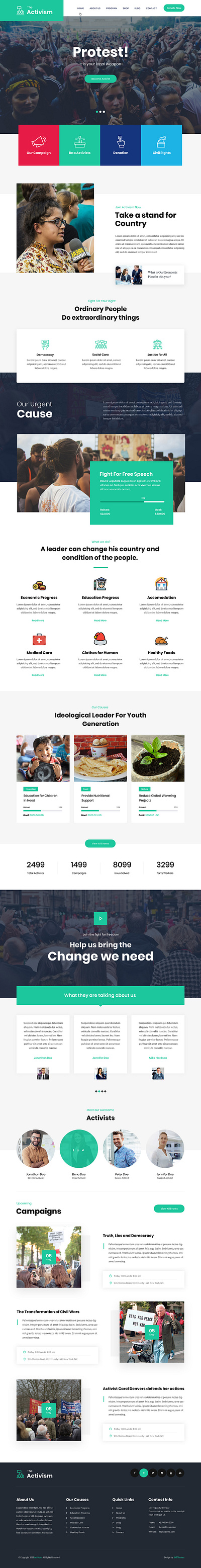Activism Lite - Free Activism WordPress Theme activism theme activism wordpress theme ngo wordpress theme nonprofit website