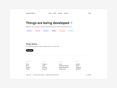 Chronicle* / Development. brand clean design download framer free illustration mini minimal modern personal portfolio style template ui web web design webflow website white