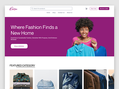 DeClutter Website animation brand buy clothing declutter fashion fashion design new sell ui