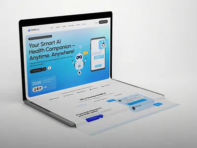 Healify – AI-Powered Health Chatbot ai aichatbot aipowered chatbot design healthscience healthtech landingpage portfolio pr productdesign saas technology ui uxui webdesign websiteui