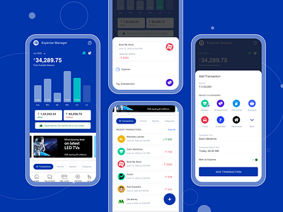 Expense Manager - Bajaj Experia analytic app bajaj binance bitcoin block chain coin crypto crypto currency dashboard design exchange expense finance investment platform ui ux wallet web application