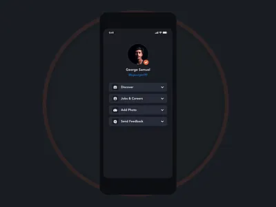 App menu Design | Grizzly Mobile App Ui Kit adroid ui kit animated mockup animation app menu dark mode drawer free ui kit george samuel glassmorphism ios ui kit iphone mockup motion retro side menu side navigation bar ui kit ux design xd ui kit