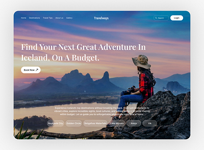 Travelways- Travel Website travel website travel website ui ui ux