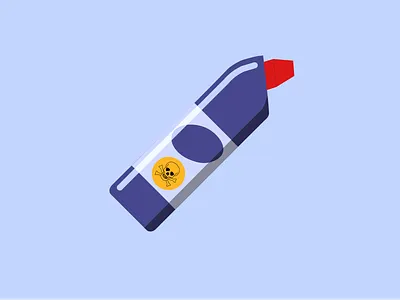 Bleach art bleach blue dangerous design flat icon illustration illustrator minimal toxic vector