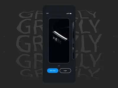 App Onboarding Design | Grizzly Mobile App Ui Kit adroid ui kit animated mockup animation app menu carousel dark mode free ui kit glassmorphism ios ui kit iphone mockup motion slide splash screen swipe ui kit ux design walk through xd ui kit