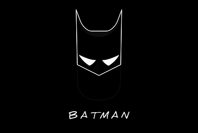 Batman batman design flat icon illustration line art vector