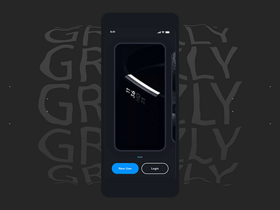 App Onboarding Design | Grizzly Mobile App Ui Kit adroid ui kit animated mockup animation app menu carousel dark mode free ui kit glassmorphism ios ui kit iphone mockup motion splash screen ui kit ux design walk through xd ui kit