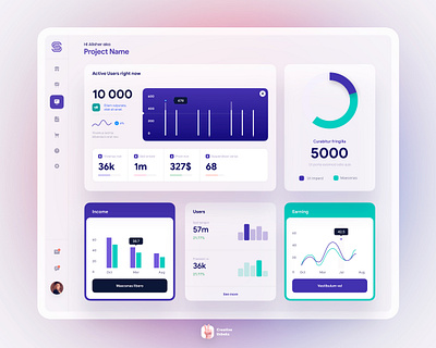 Silver - Sales analytics dashboard app branding dashboad dashboard app design landing page onepage typography ui web