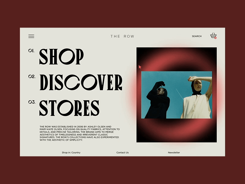 The Row site concept ae aftereffects animation concept design fashion grid inspiration site ui