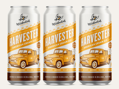 Harvester American Cream Ale beer beer can beer design brewery can design craft beer harvester international harvester label design packaging retro type typography vintage