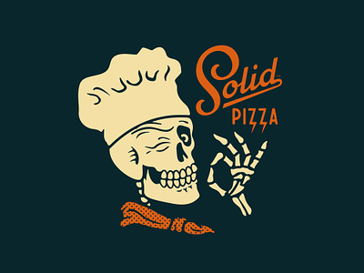 Solid Pizza brand identity branding calgary canada growcase identity logo logo design logotype new york style pizza pizza pizzeria skull solid pizza