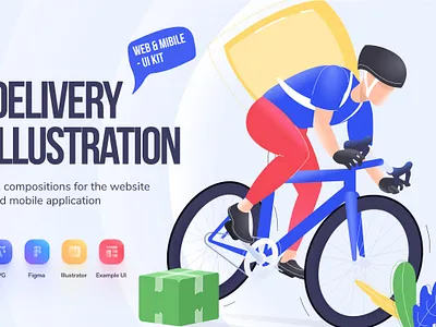 Delivery Illustration Pack / Web & Mobile - UI Kit banner delivery delivery app delivery illustration delivery illustrations delivery service design illustration illustration art illustration design illustration digital illustrations mobile ui ui kit user interface web web design web development website