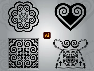 Ancient patterns adobe adobe illustrator art artwork degital drawing design digital art drawing illustration kingtharu