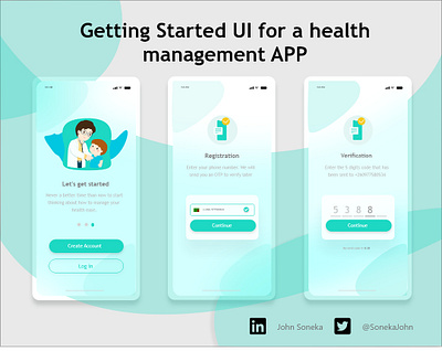 Health Management App Login UI @daily ui @dailyui @design @ui mobile app mobile app design mobile ui ui ui design uidesign uiux