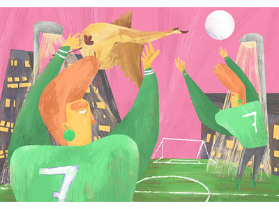 Freedom is a clever mix between love and letting go animal children book comics digital illustration digital painting foot football freedom illustration painting
