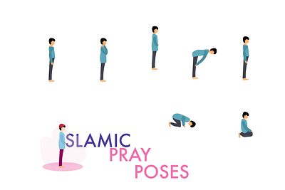 Islamic prayer poses... affinity affinitydesigner illustration islamic muslim poses pray